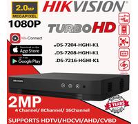 HIKVISION 2MP DVR 4 8 16 CH TURBO HD 1080P HDMI VGA CCTV DVR RECORDER UK HD