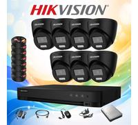 HIKVISION 3K 5MP CCTV SYSTEM COLORVU SMART HYBRID BUILT-IN MIC OUT/INDOOR CAMERA