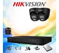 HIKVISION 3K 5MP CCTV SYSTEM COLORVU SMART HYBRID BUILT-IN MIC OUT/INDOOR CAMERA