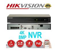 HIKVISION 4CH IP PoE NVR 4K 8MP Network Video Recorder DS-7604NXI-K1/4P CCTV Hom