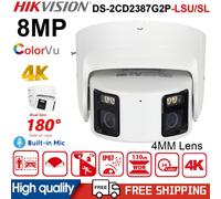 Hikvision 4K 8MP 180° Panoramic 2-Way Audio ColorVu Camera DS-2CD2387G2P-LSU/SL
