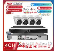 Hikvision 4k 8MP 4ch CCTV System AI ColorVu 3.0 Smart-Hybrid-Light IP Camera Lot