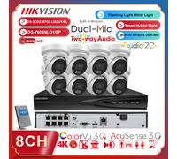 Hikvision 4k 8MP 8ch CCTV System AI ColorVu3.0 Smart-Hybrid-Light IP Camera Lot