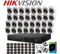 Hikvision 4K 8MP COLORVU CCTV KIT Home Audio CAMERA SYSTEM 16CH 32CH DVR IP67 UK