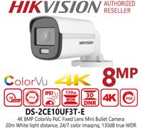 Hikvision 4K 8MP ColorVU POC Bullet Turbo HD CCTV Camera DS-2CE10UF3T-E (2.8MM)