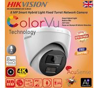 Hikvision 4K 8MP Smart Full color IR AcuSense Hybrid Light Turret IP PoE Camera