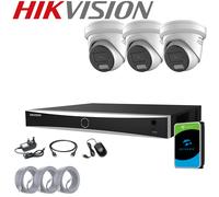 HIKVISION 4K 8MP NVR SMART COLORVU SPEAKER MICROPHONE POE CAMERA CCTV IP SYSTEM