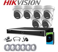 HIKVISION 4K 8MP NVR SMART COLORVU SPEAKER MICROPHONE POE CAMERA CCTV IP SYSTEM