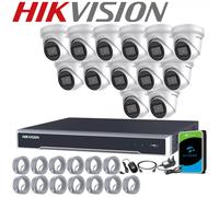 HIKVISION 4K CCTV 8MP CAMERA DarkFighter IP POE SYSTEM Night Vision OUTDOOR Kit