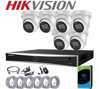 HIKVISION 4K CCTV 8MP CAMERA DarkFighter IP POE SYSTEM Night Vision OUTDOOR Kit