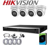 HIKVISION 4K CCTV 8MP CAMERA DarkFighter IP POE SYSTEM Night Vision OUTDOOR Kit