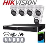 HIKVISION 4K CCTV 8MP DarkFighter at Night IP POE OUTDOOR CAMERA SYSTEM KIT