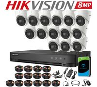 HIKVISION 4K CCTV Security 8MP Camera 4CH 8CH 16CH System Night Vision Outdoor