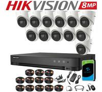 HIKVISION 4K CCTV Security 8MP Camera 4CH 8CH 16CH System Night Vision Outdoor