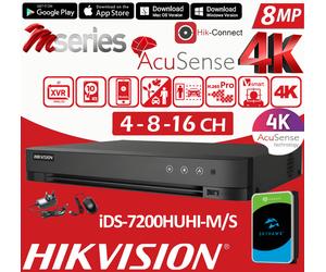 HIKVISION 4K CCTV Security 8MP Camera 4CH 8CH 16CH System Night Vision Outdoor