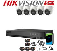 HIKVISION 4K CCTV Security 8MP Camera 4CH 8CH DVR System Night Vision Outdoor UK