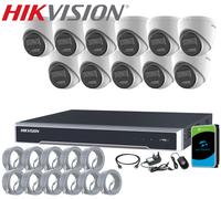 HIKVISION 4K CCTV SYSTEM IP POE 8MP NVR 2-WAY AUDIO SMART COLORVU SECURITY KIT
