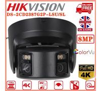 Hikvision 4K DS-2CD2387G2P-LSU/SL ColorVu AcuSense Panoramic IP Camera 4mm Black
