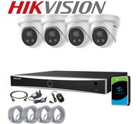 Hikvision 4k IP PoE DarkFighter 8MP CCTV Camera System Night Vision Acusense NEW