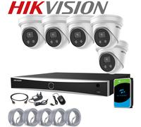 Hikvision 4k IP PoE DarkFighter 8MP CCTV Camera System Night Vision Acusense NEW