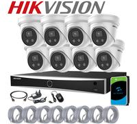 Hikvision 4k IP PoE DarkFighter 8MP CCTV Camera System Night Vision Acusense NEW