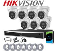 Hikvision 4k IP PoE DarkFighter 8MP CCTV Camera System Night Vision Acusense NEW