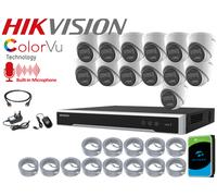 Hikvision 4K POE Smart Light Night Vision Camera 8MP CCTV Security Audio System