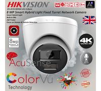 Hikvision 4K Smart Full color IR IP PoE Network Camera AcuSense Hybrid Light UK