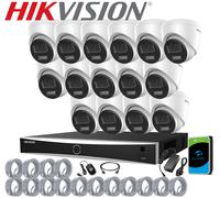 Hikvision 4MP 2K CCTV System PoE Ai NVR Kit ColorVu 2-Way Audio 4CH 8CH 16CH NVR