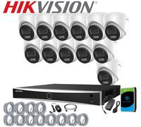 Hikvision 4MP 2K CCTV System PoE Ai NVR Kit ColorVu 2-Way Audio 4CH 8CH 16CH NVR