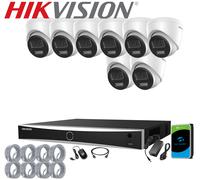 Hikvision 4MP 2K CCTV System PoE Ai NVR Kit ColorVu 2-Way Audio 4CH 8CH 16CH NVR