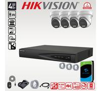 HIKVISION 4MP ACUSENSE COLORVU 2K CCTV CAMERA 4K NVR OUTDOOR SECURITY SYSTEM KIT