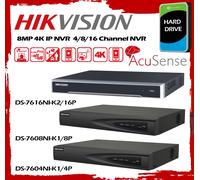 HIKVISION 4MP ACUSENSE COLORVU 2K CCTV CAMERA 4K NVR OUTDOOR SECURITY SYSTEM KIT