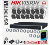 HIKVISION 4MP ACUSENSE COLORVU 2K CCTV CAMERA 4K NVR OUTDOOR SECURITY SYSTEM KIT