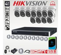 HIKVISION 4MP CCTV 4K NVR COLORVU IP POE OUTDOOR 2-Way AUDIO CAMERA SYSTEM KIT