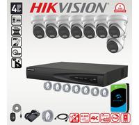 HIKVISION 4MP CCTV 4K NVR COLORVU IP POE OUTDOOR 2-Way AUDIO CAMERA SYSTEM KIT