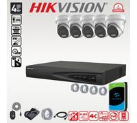 HIKVISION 4MP CCTV 4K NVR COLORVU IP POE OUTDOOR 2-Way AUDIO CAMERA SYSTEM KIT