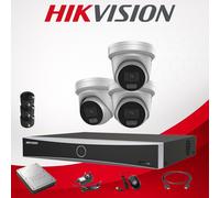 HIKVISION 4MP ColorVu Hybrid Light CCTV System PoE NVR AcuSense 2Way Audio IP67