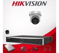 HIKVISION 4MP ColorVu Hybrid Light CCTV System PoE NVR AcuSense 2Way Audio IP67