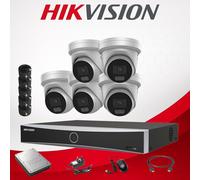 HIKVISION 4MP ColorVu Hybrid Light CCTV System PoE NVR AcuSense 2Way Audio IP67
