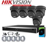 Hikvision 4MP ColorVu PoE NVR CCTV Kit - DS-2CD2347G2-LSU/SL 2-Way Audio Camera