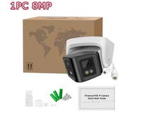 HIKVISION 4POE 4CH NVR System Dual Light Color+IR Network 180view 8MP ip camera