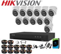 HIKVISION 5MP 3K 2-Way Audio Cameras Smart Night Light ColorVu 4CH 8CH 16CH Kit