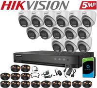 HIKVISION 5MP 3K Colorvu CCTV System Audio In Camera 4CH 8CH H.265+ DVR Security