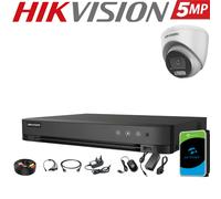 HIKVISION 5MP 3K Colorvu CCTV System Audio In Camera 4CH 8CH H.265+ DVR Security
