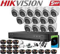 HIKVISION 5MP 3K Colorvu CCTV System Audio In Camera 4CH 8CH H.265+ DVR Security