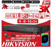 HIKVISION 5MP 3K Colorvu CCTV System Audio Mic Camera H.265+ DVR Security Turret