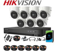 HIKVISION 5MP CCTV AUDIO MIC NIGHT VISION OUTDOOR DVR HOME SECURITY SYSTEM KIT