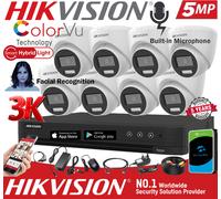 HIKVISION 5MP CCTV CAMERA 3K COLORVU DVR SYSTEM AUDIO MIC OUTDOOR NIGHT VISION