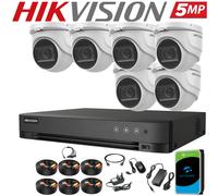 HIKVISION 5MP CCTV CAMERA SYSTEM DVR 4CH 8CH AUDIO IN MIC NIGHT VISION Full KIT